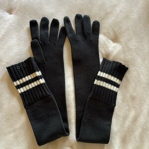 Gloves- full arm, knitted wool.
